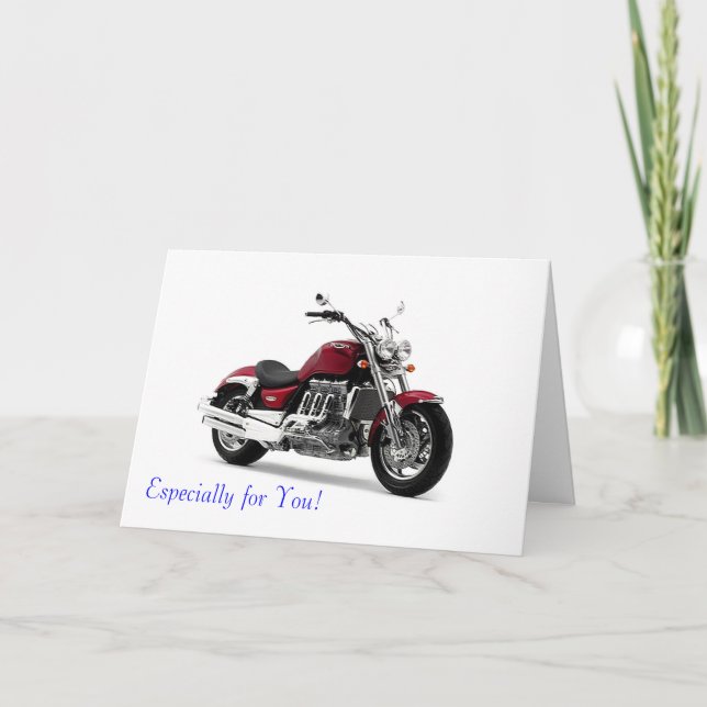 Motorbike image for greeting card (Front)