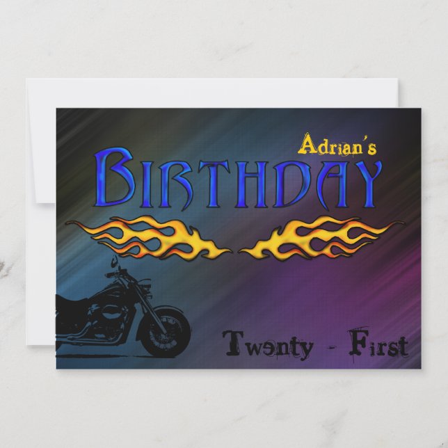 Motorbike invitation (Front)