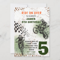 Motorbike Invitation Dirt Bike Party Invitation