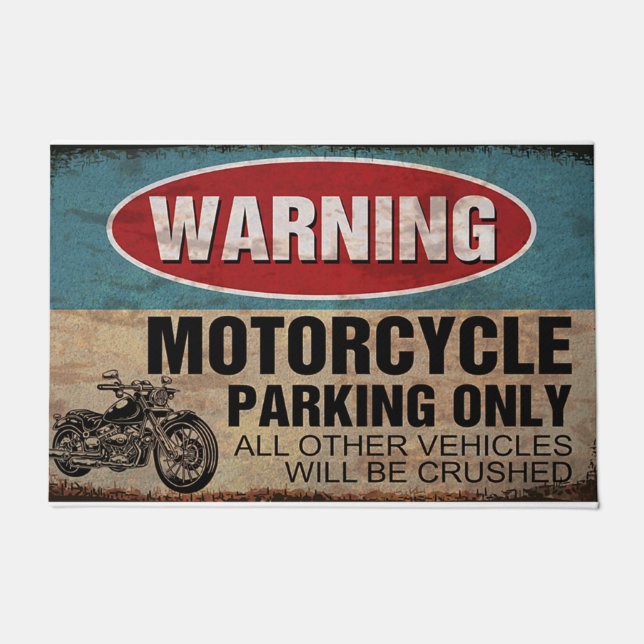  Motorbike Mat - Personalised Welcome Mat (Front)