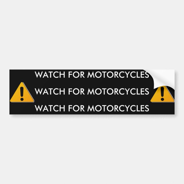 motorbike, motorbike, WATCH FOR MOTORCYCLES, WA... Bumper Sticker (Front)