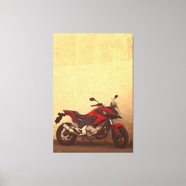 Motorbike Motorcycle Bike Biker Rider Canvas Print (Front)