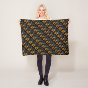 Motorbike Motorcycle Biker Rider Fleece Blanket