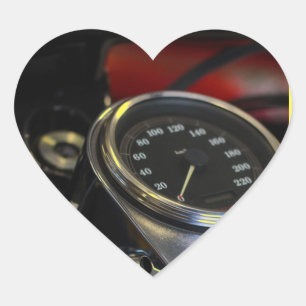 Motorbike Motorcycle Biker Rider Heart Sticker