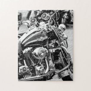 Motorbike Motorcycle Biker Rider Motorbike Jigsaw Puzzle