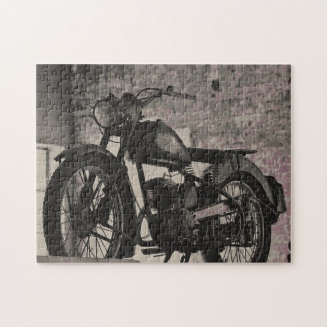 Motorbike Motorcycle Biker Rider Motorbike Jigsaw Puzzle (Horizontal)