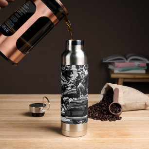 Motorbike Motorcycle Biker Rider Motorbike Water Bottle