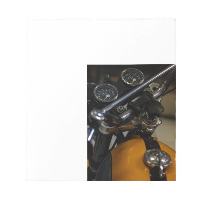 Motorbike Motorcycle Biker Rider Notepad (Front)