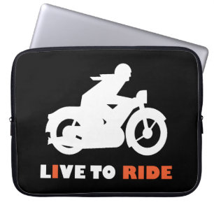 Motorbike Motorcycle Rider Laptop Sleeve