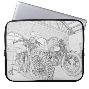 Motorbike Motorcycle Rider Laptop Sleeve