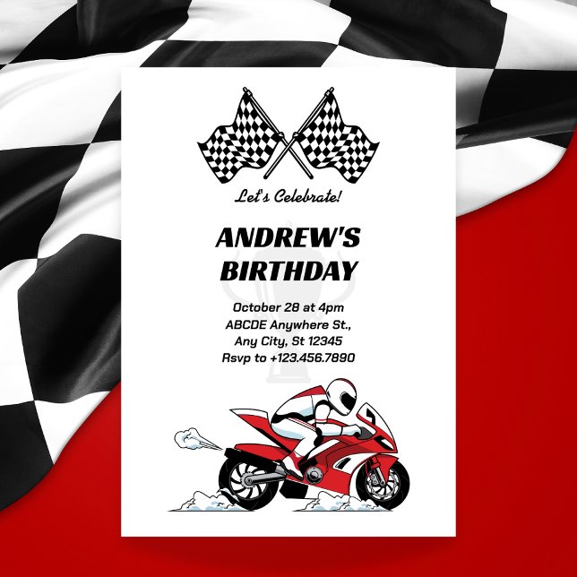 Motorbike racer Invitation (Creator Uploaded)