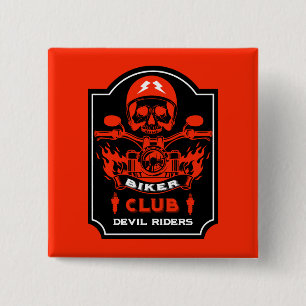 Motorbike Riders Club 15 Cm Square Badge