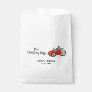 Motorbike & Sidecar Bride and Groom Wedding Favour Bags