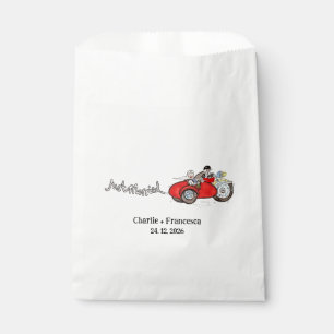 Motorbike & Sidecar Bride and Groom Wedding Favour Bags