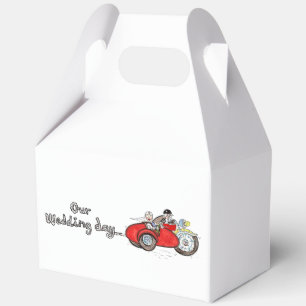 Motorbike & Sidecar Bride and Groom Wedding Favour Box