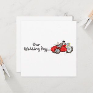 Motorbike & Sidecar Wedding  Invitation