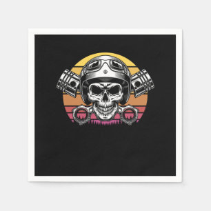 Motorbike Skull Motocross Motorcycle Dirt Bike Gif Napkin