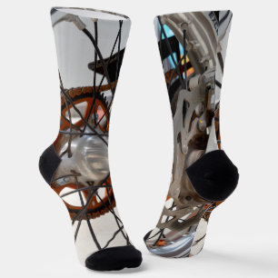 Motorbike Wheel, Full Print Crew Socks