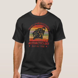 Motorbiker Born 1968 Birthday Motorcycle Motorcycl T-Shirt