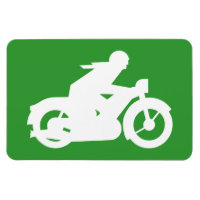 Motorbiker Silhouette Sign