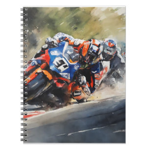 Motorbikes, High-Speed Cornering Action Notebook