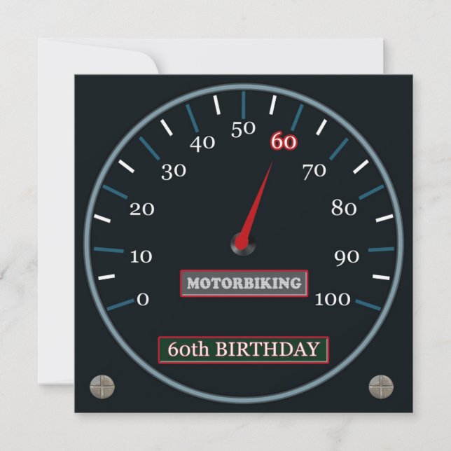 Motorbiking 60th Birthday Invitation (Front)