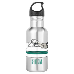 Motorboat cartoon illustration 532 ml water bottle
