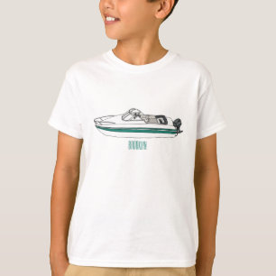 Motorboat cartoon illustration T-Shirt