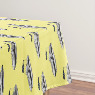 Motorboat cartoon illustration tablecloth