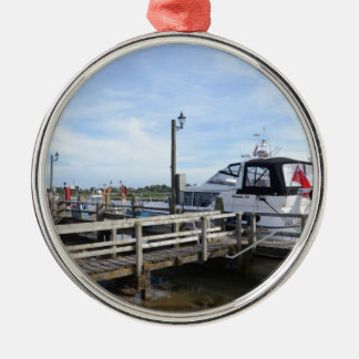 Motorboat On The River Blyth Metal Tree Decoration