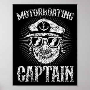 Motorboating Captain Motorboats Motorboat Motorboa Poster