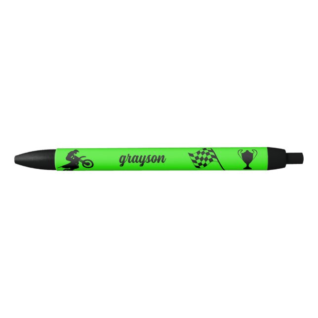 Motorcross 2 pack personalised name Pen (Front)