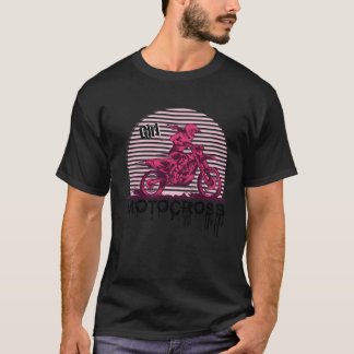 Motorcross biker girl for cross women T-Shirt