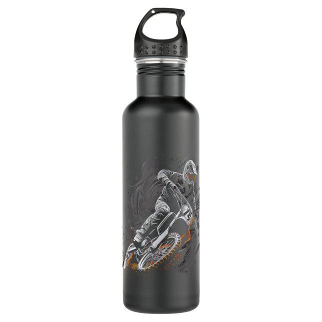 Motorcross Biker Motorcycle Enduro Dirtbike Outdoo 710 Ml Water Bottle (Front)