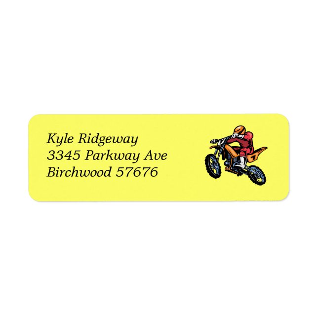 Motorcross  Return Address Label ll (Front)