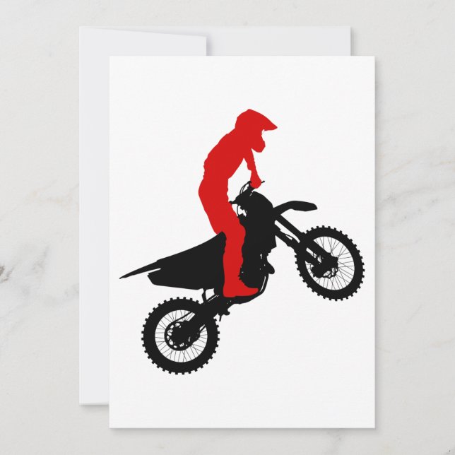 Motorcross Rider Invitations (Front)