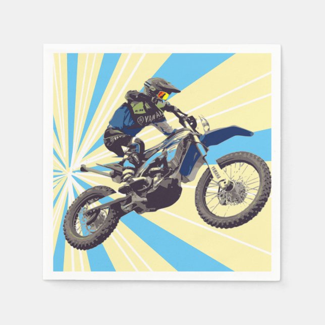Motorcross Rider Napkin (Front)