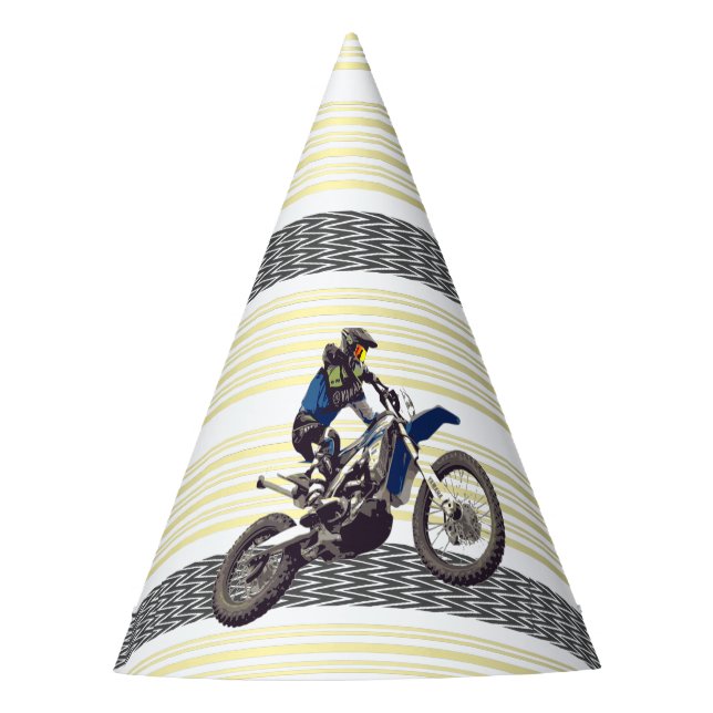 Motorcross Rider Party Hat (Front)
