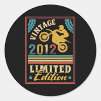 Motorcycle 10th Birthday Men Vintage 2012 Biker