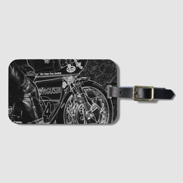 Motorcycle 1 bc ltcna luggage tag (Front Horizontal)
