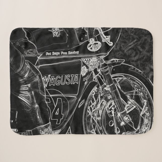 Motorcycle 1 sbcnm sherpa blanket (Front (Horizontal))