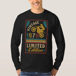 Motorcycle 46th Birthday Men Vintage 1976 Biker Mo T-Shirt