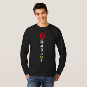 Motorcycle 6 Gear Shifting Pattern 1-6 T-Shirt