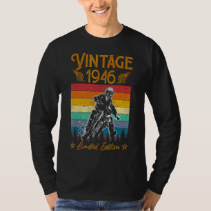 Motorcycle 76th Birthday Men Vintage 1946 Biker Mo T-Shirt