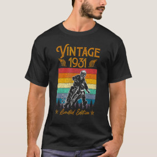 Motorcycle 91st Birthday Men Vintage 1931 Biker Mo T-Shirt