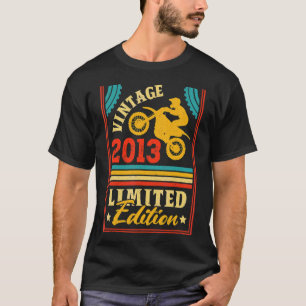 Motorcycle 9th Birthday Boys Vintage 2013 Biker Mo T-Shirt
