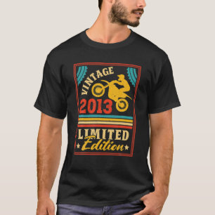 Motorcycle 9Th Birthday Boys Vintage 2013 Biker Mo T-Shirt