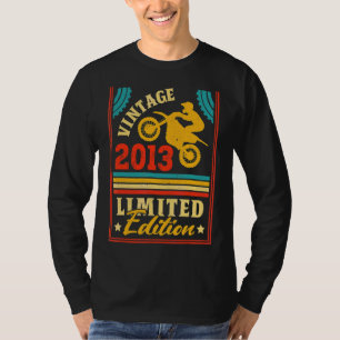 Motorcycle 9th Birthday Boys Vintage 2013 Biker Mo T-Shirt