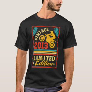 Motorcycle 9th Birthday Boys Vintage 2013 Biker Mo T-Shirt