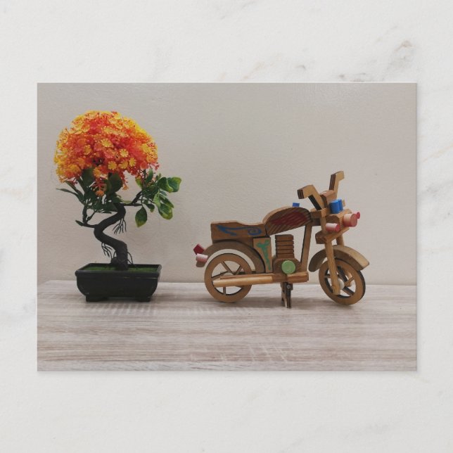 motorcycle antique 🏍️ holiday postcard (Front)